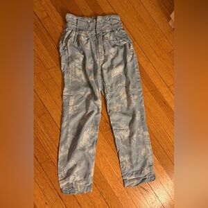 Women’s floral Patterned Blue linen Pants